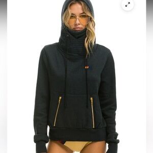 Aviator nation xs ninja hoodie - new without tags - dark grey/black